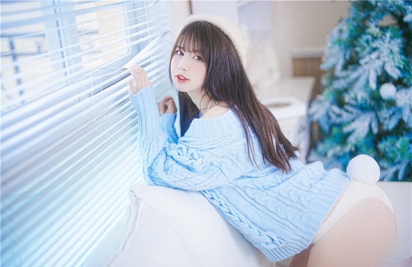 Tina很妖孽呀 蓝色秋冬毛衣[27P-168MB]-尤坊沐