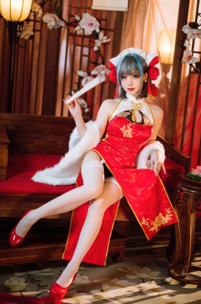 图片[2]-焖焖碳 NO.046 碧蓝航线-柴郡新春旗袍[29P-180MB]-尤坊沐